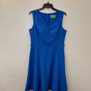 Pappagallo Vibrant Royal Blue Sleeveless Fit-and-Flare Dress
